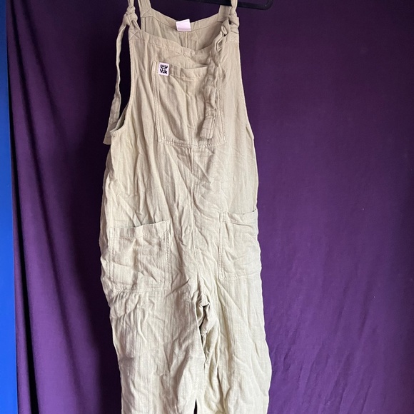 Sage Green 100% Cotton Overalls - Picture 2 of 6